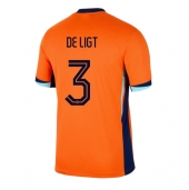 Nederland Matthijs de Ligt #3 Thuis tenue EK 2024 Korte Mouwen