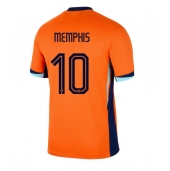 Nederland Memphis Depay #10 Thuis tenue EK 2024 Korte Mouwen