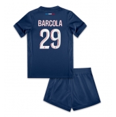 Paris Saint-Germain Bradley Barcola #29 Thuis tenue voor kinderen 2024-25 Korte Mouwen (+ broek)