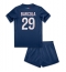 Paris Saint-Germain Bradley Barcola #29 Thuis tenue voor kinderen 2024-25 Korte Mouwen (+ broek)