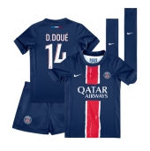 Paris Saint-Germain Desire Doue #14 Thuis tenue voor kinderen 2024-25 Korte Mouwen (+ broek)