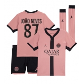 Paris Saint-Germain Joao Neves #87 Derde tenue voor kinderen 2024-25 Korte Mouwen (+ broek)