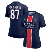 Paris Saint-Germain Joao Neves #87 Thuis tenue voor Dames 2024-25 Korte Mouwen