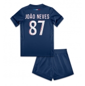 Paris Saint-Germain Joao Neves #87 Thuis tenue voor kinderen 2024-25 Korte Mouwen (+ broek)