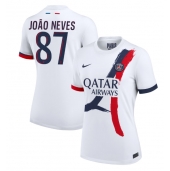 Paris Saint-Germain Joao Neves #87 Uit tenue voor Dames 2024-25 Korte Mouwen