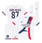 Paris Saint-Germain Joao Neves #87 Uit tenue voor kinderen 2024-25 Korte Mouwen (+ broek)