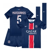 Paris Saint-Germain Marquinhos #5 Thuis tenue voor kinderen 2024-25 Korte Mouwen (+ broek)