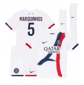 Paris Saint-Germain Marquinhos #5 Uit tenue voor kinderen 2024-25 Korte Mouwen (+ broek)