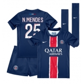 Paris Saint-Germain Nuno Mendes #25 Thuis tenue voor kinderen 2024-25 Korte Mouwen (+ broek)