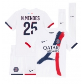 Paris Saint-Germain Nuno Mendes #25 Uit tenue voor kinderen 2024-25 Korte Mouwen (+ broek)