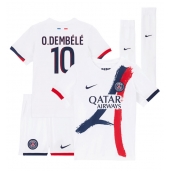 Paris Saint-Germain Ousmane Dembele #10 Uit tenue voor kinderen 2024-25 Korte Mouwen (+ broek)