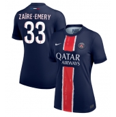 Paris Saint-Germain Warren Zaire-Emery #33 Thuis tenue voor Dames 2024-25 Korte Mouwen