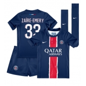 Paris Saint-Germain Warren Zaire-Emery #33 Thuis tenue voor kinderen 2024-25 Korte Mouwen (+ broek)