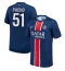 Paris Saint-Germain Willian Pacho #51 Thuis tenue 2024-25 Korte Mouwen