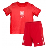 Polen Uit tenue voor kinderen EK 2024 Korte Mouwen (+ broek)