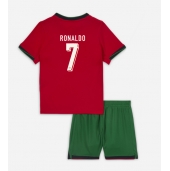 Portugal Cristiano Ronaldo #7 Thuis tenue voor kinderen EK 2024 Korte Mouwen (+ broek)