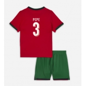 Portugal Pepe #3 Thuis tenue voor kinderen EK 2024 Korte Mouwen (+ broek)