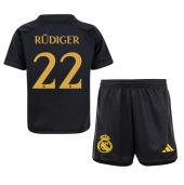Real Madrid Antonio Rudiger #22 Derde tenue voor kinderen 2023-24 Korte Mouwen (+ broek)