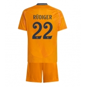 Real Madrid Antonio Rudiger #22 Uit tenue voor kinderen 2024-25 Korte Mouwen (+ broek)