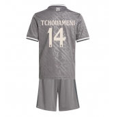 Real Madrid Aurelien Tchouameni #14 Derde tenue voor kinderen 2024-25 Korte Mouwen (+ broek)