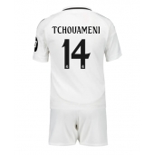 Real Madrid Aurelien Tchouameni #14 Thuis tenue voor kinderen 2024-25 Korte Mouwen (+ broek)