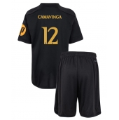 Real Madrid Eduardo Camavinga #12 Derde tenue voor kinderen 2023-24 Korte Mouwen (+ broek)