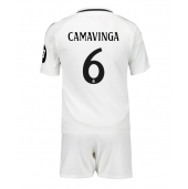 Real Madrid Eduardo Camavinga #6 Thuis tenue voor kinderen 2024-25 Korte Mouwen (+ broek)