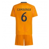 Real Madrid Eduardo Camavinga #6 Uit tenue voor kinderen 2024-25 Korte Mouwen (+ broek)