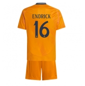 Real Madrid Endrick #16 Uit tenue voor kinderen 2024-25 Korte Mouwen (+ broek)