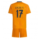 Real Madrid Lucas Vazquez #17 Uit tenue voor kinderen 2024-25 Korte Mouwen (+ broek)