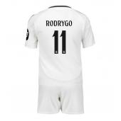 Real Madrid Rodrygo Goes #11 Thuis tenue voor kinderen 2024-25 Korte Mouwen (+ broek)