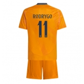 Real Madrid Rodrygo Goes #11 Uit tenue voor kinderen 2024-25 Korte Mouwen (+ broek)