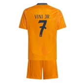 Real Madrid Vinicius Junior #7 Uit tenue voor kinderen 2024-25 Korte Mouwen (+ broek)