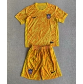 Verenigde Staten Keeper Thuis tenue voor kinderen Copa America 2024 Korte Mouwen (+ broek)