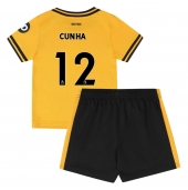 Wolves Matheus Cunha #12 Thuis tenue voor kinderen 2024-25 Korte Mouwen (+ broek)